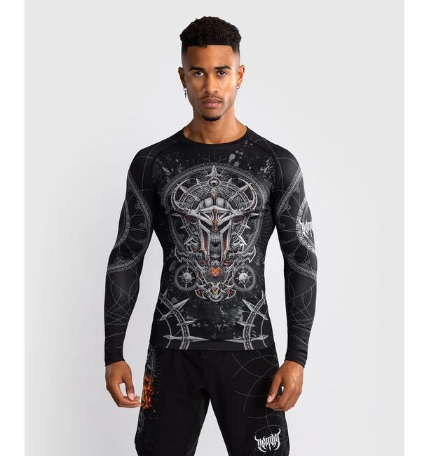 Gladiator 5.0 Men's Long Sleeve Rashguard - Black/Silver